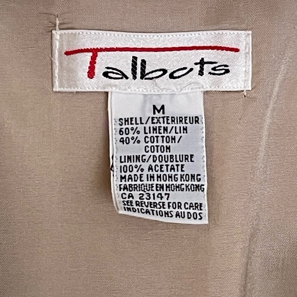 Talbots linen cotton size medium embroidered vest - Picture 3 of 3